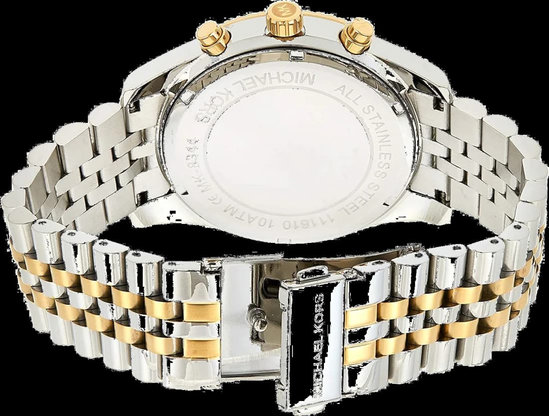 Montre Michael Kors MK8344 Lexington Bicolore Argent et Doré 45mm vue 4