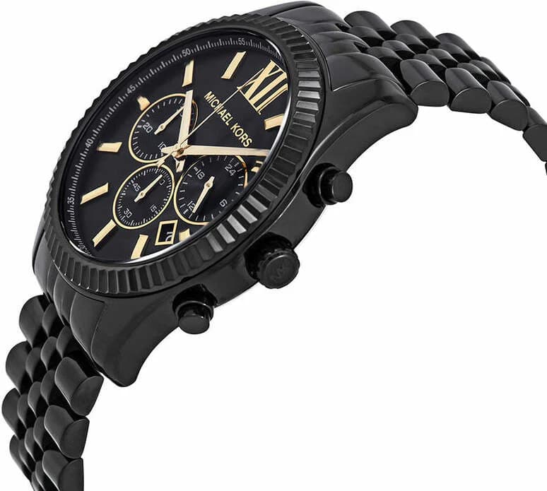Montre homme Michael Kors MK8603 Lexington chronographe noir vue 3