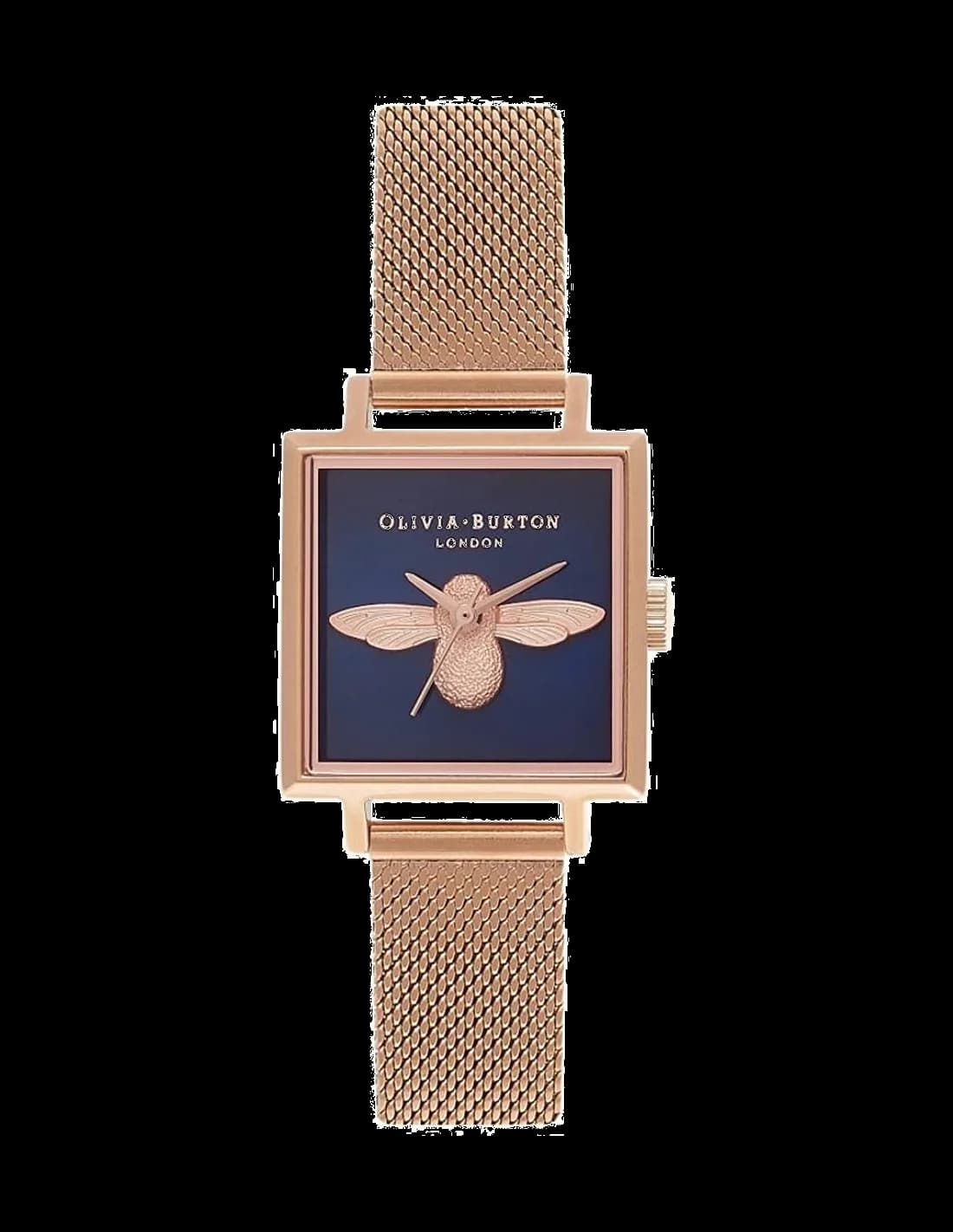 Montre Olivia Burton OB16AM96 Abeille 3D en Acier Argenté et Maille Milanaise