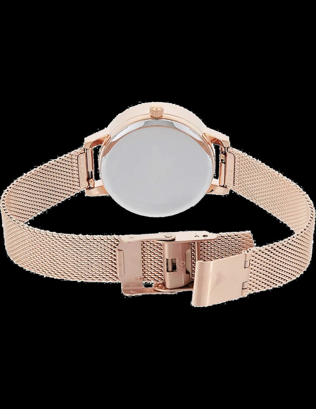 Montre Olivia Burton Abeille 3D OB16EX116 Maille milanaise or rose vue 3