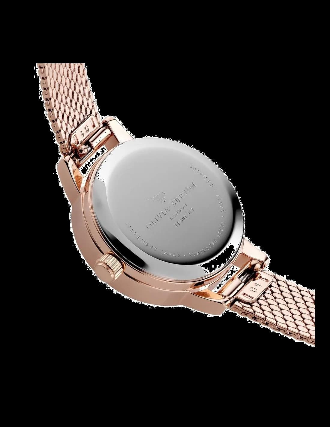 Montre Olivia Burton OB16MC54 Abeille 3D Cadran Gris et Maille Milanaise Argentée vue 2
