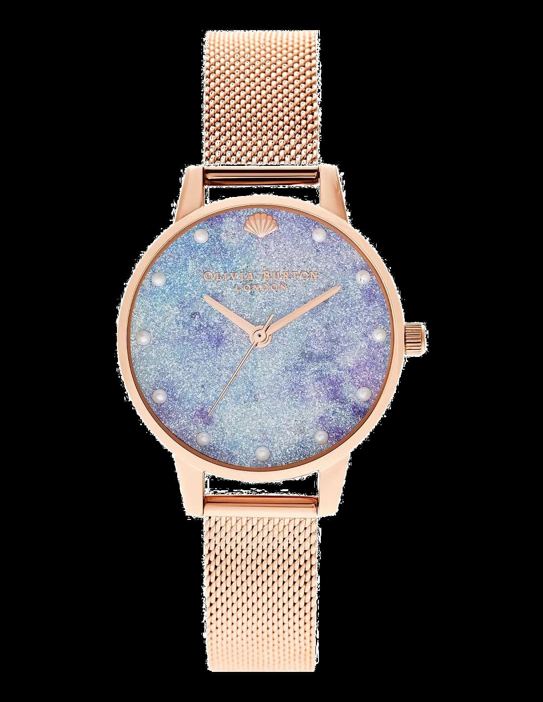 Montre Olivia Burton OB16US44 Deep Sea Cadran Pailleté Acier Or Rose