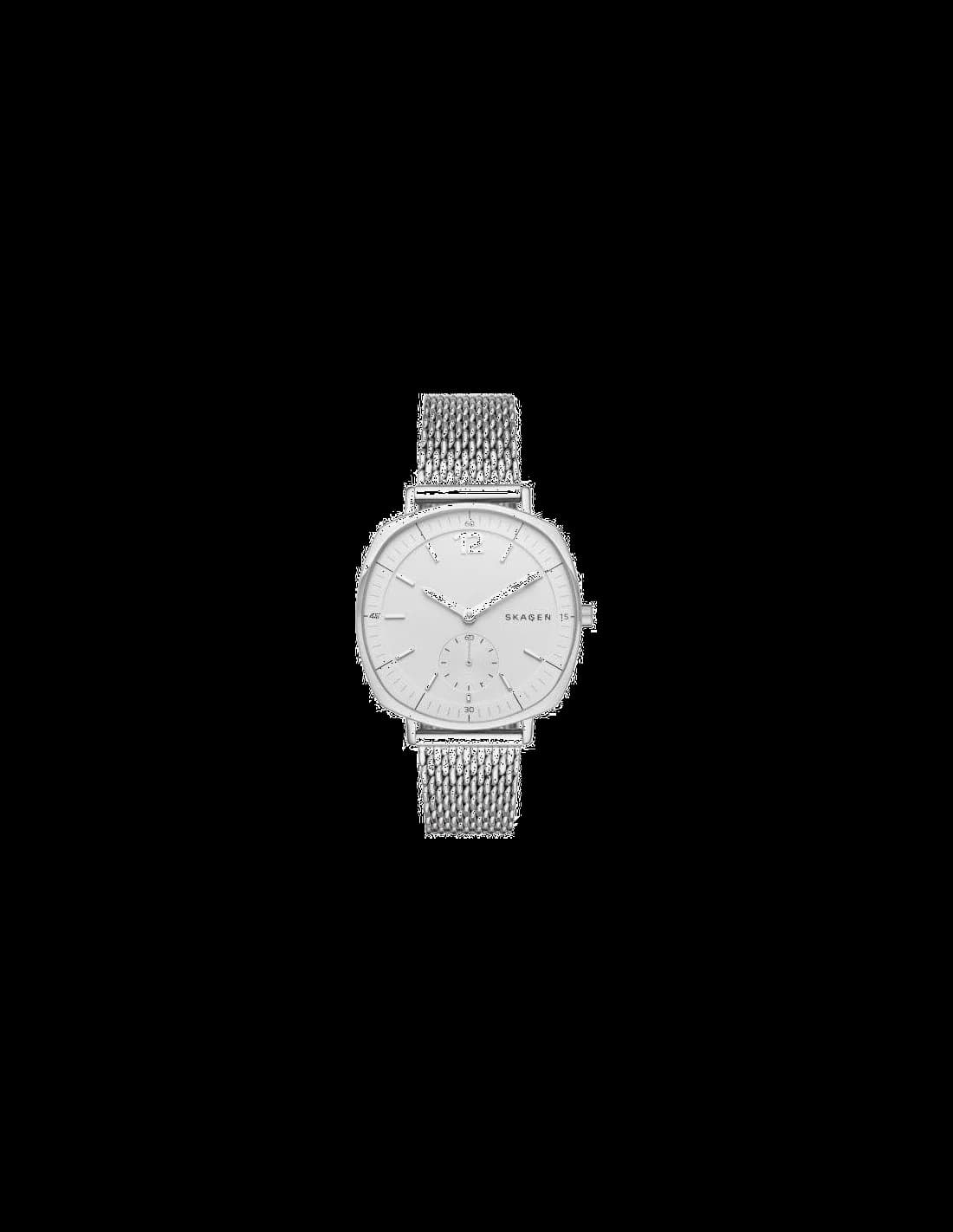 Montre Skagen SKW2402 Boîtier Coussin et Maille Milanaise Argentée