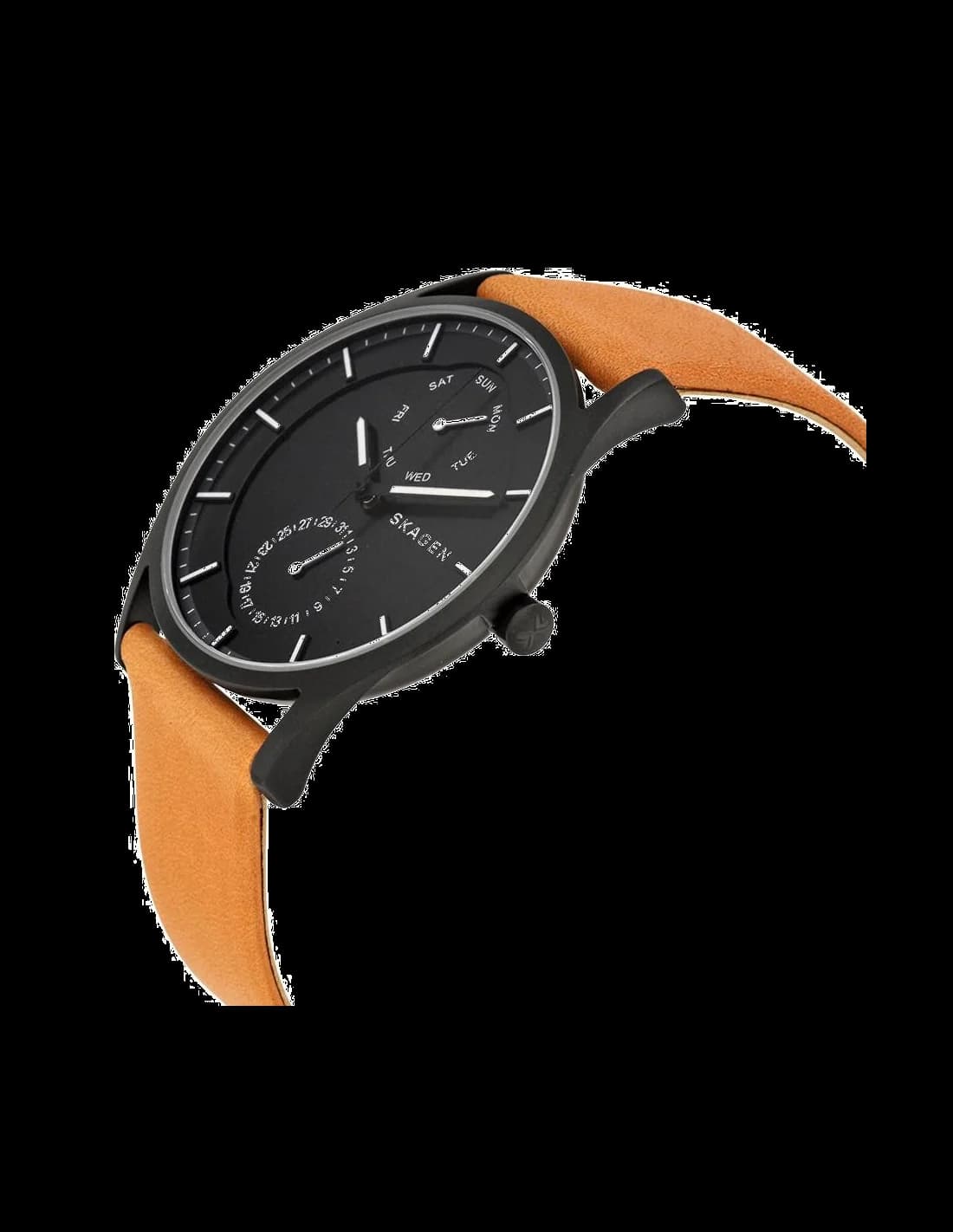 Montre Skagen SKW6265 Bracelet Cuir Brun Boîtier Acier vue 2