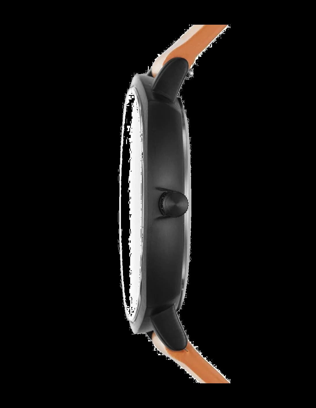 Montre Skagen SKW6379 au Boîtier Coussin et Bracelet en Cuir Noir vue 2