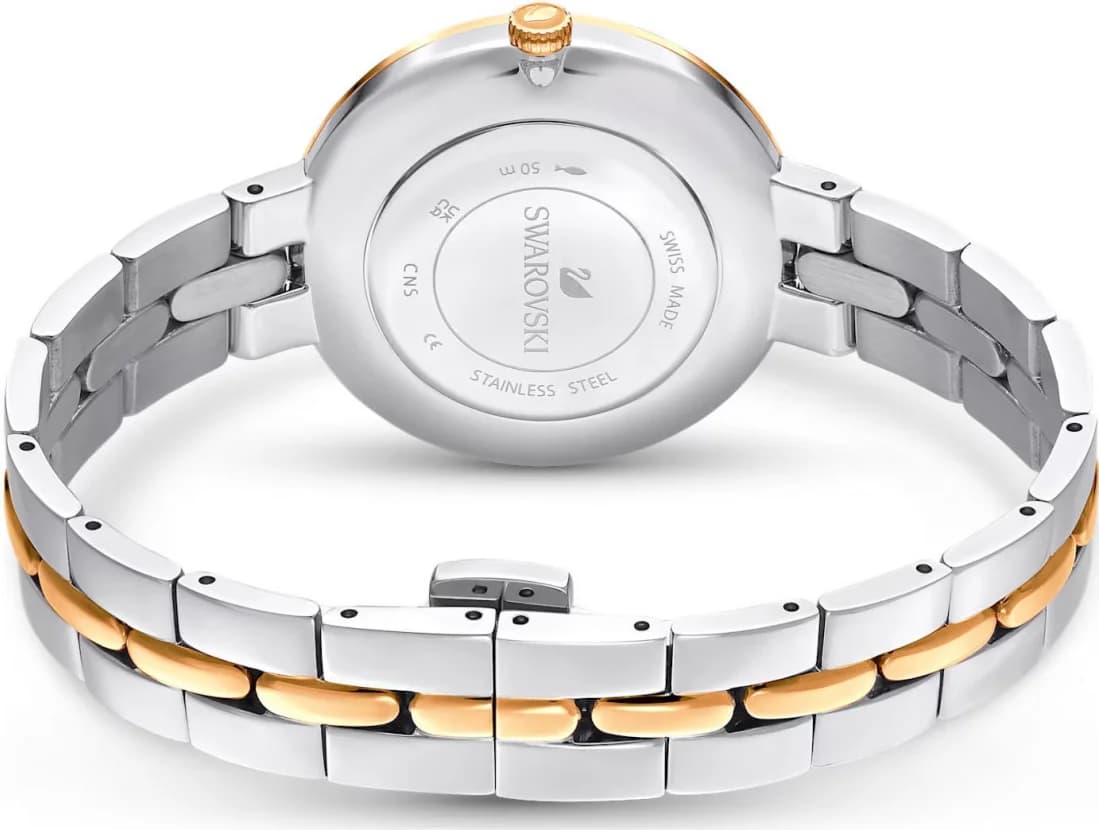 Montre Swarovski 111444 Cosmopolitan Bicolore Cadran Noir Poudre de Diamants vue 3