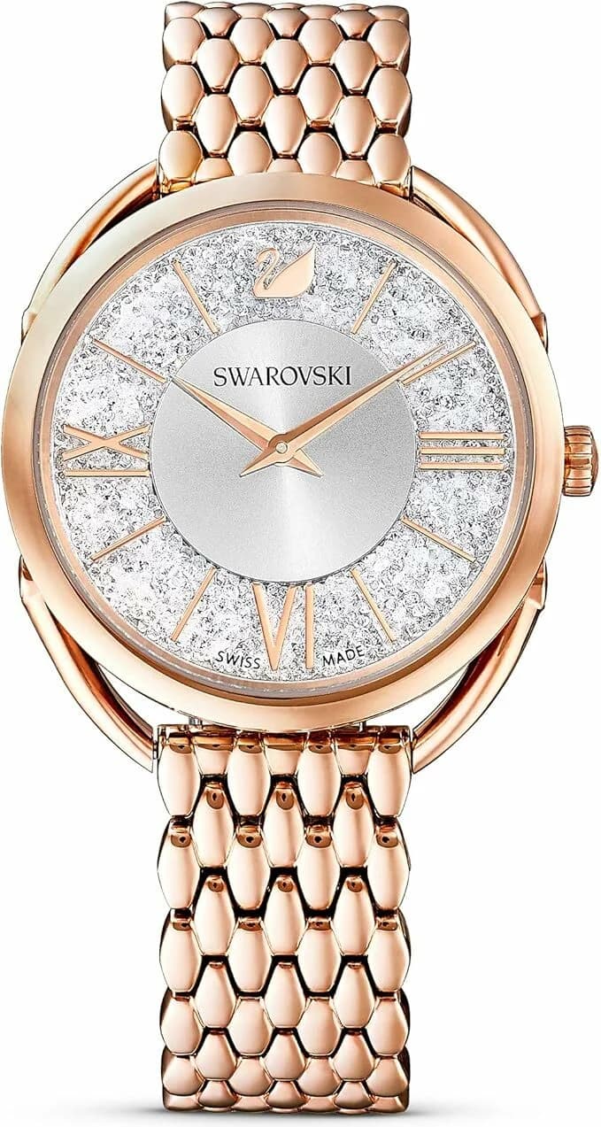 Montre Swarovski 5295346 Chronographe en Cuir Blanc et Cristaux vue 3
