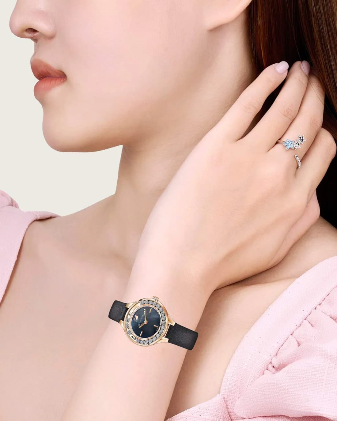 Montre Swarovski Lovely Crystal 5301877 cristaux flottants vue 4