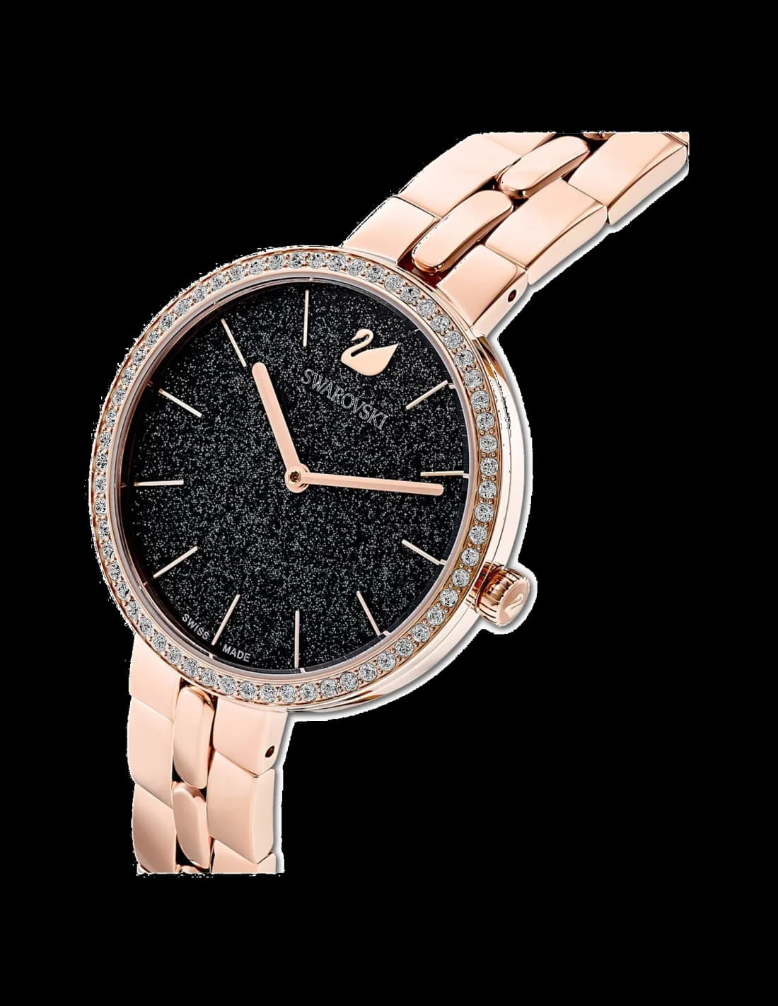 Montre Swarovski Cosmopolitan 5517797 cadran noir en poudre de diamants vue 2