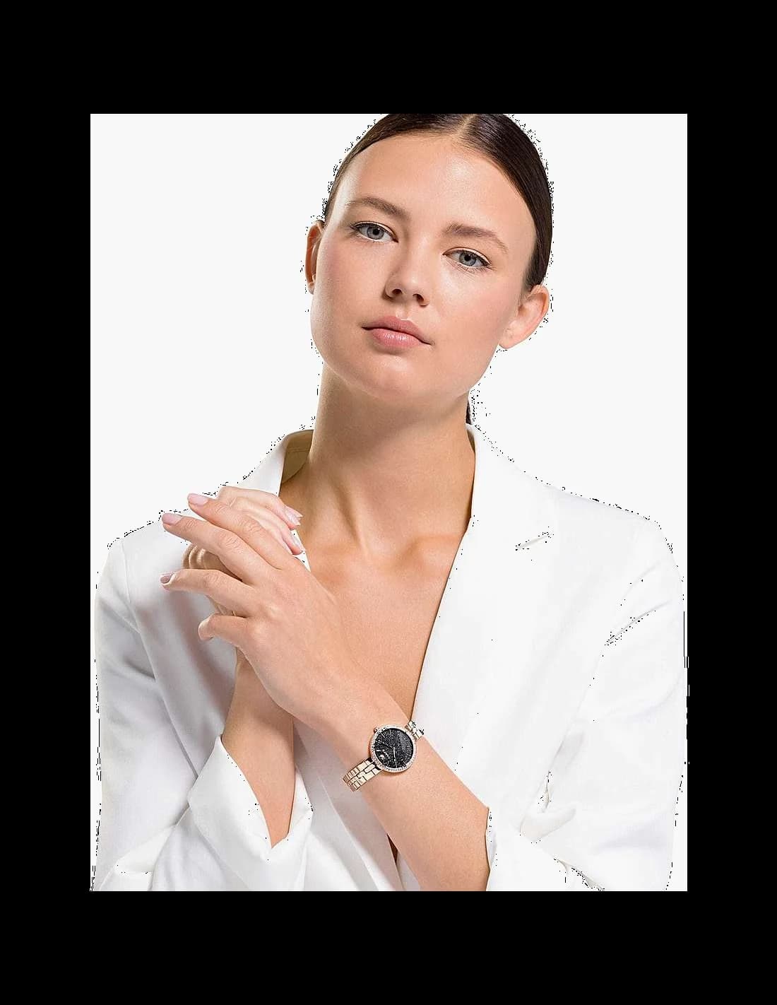 Montre Swarovski Cosmopolitan 5517797 cadran noir en poudre de diamants vue 5