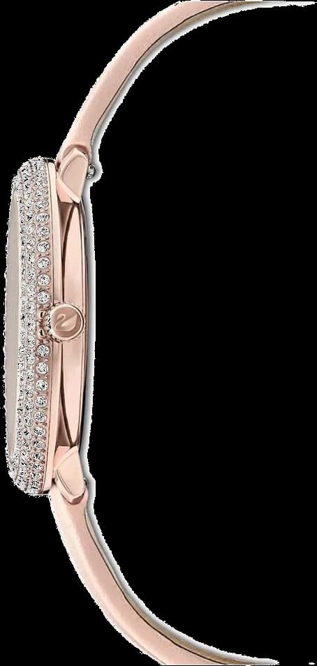 Montre Femme Swarovski Crystal Frost 5519223 bracelet cuir rose vue 2