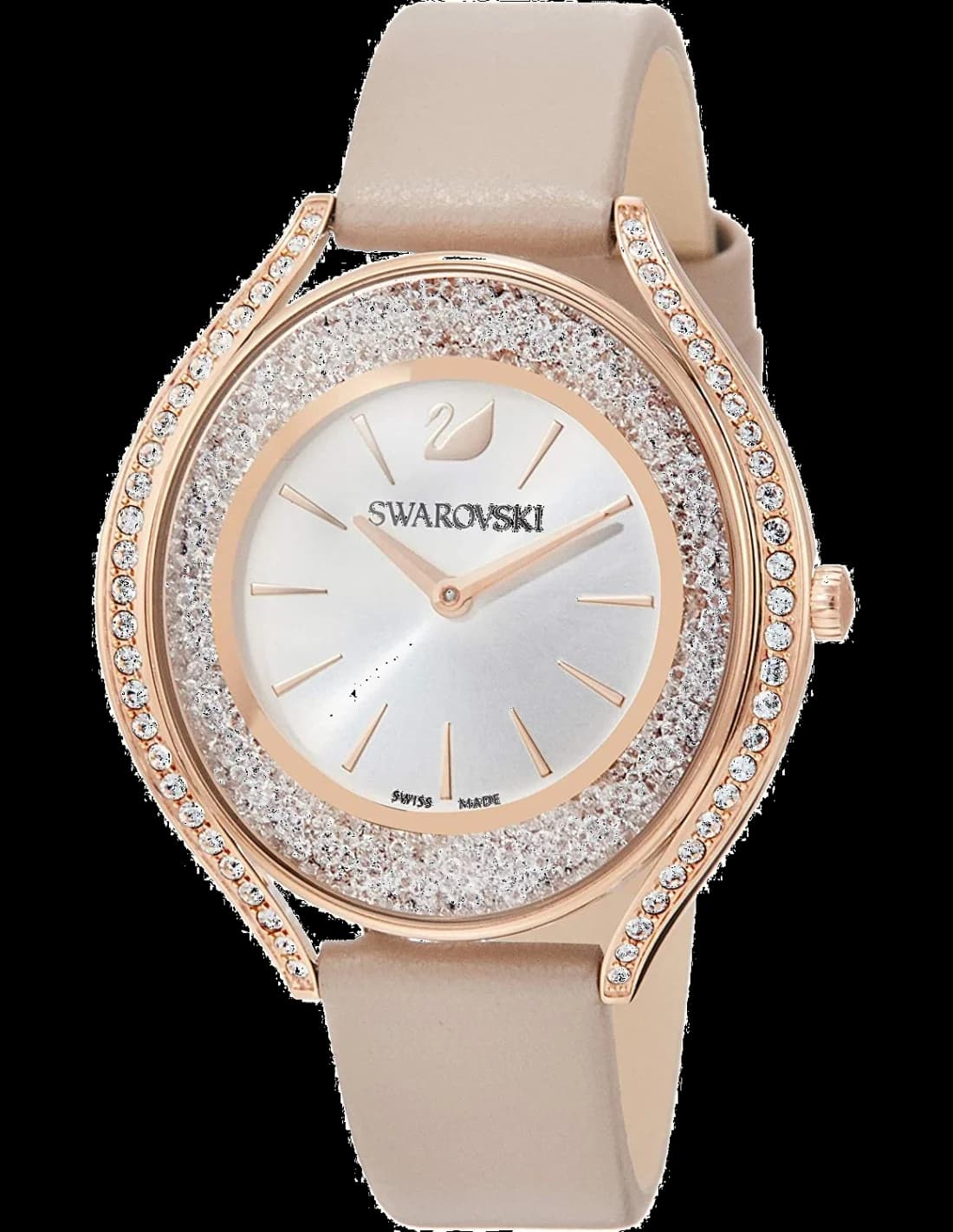 Montre Swarovski 5519450 Crystalline Aura Bracelet Cuir Beige