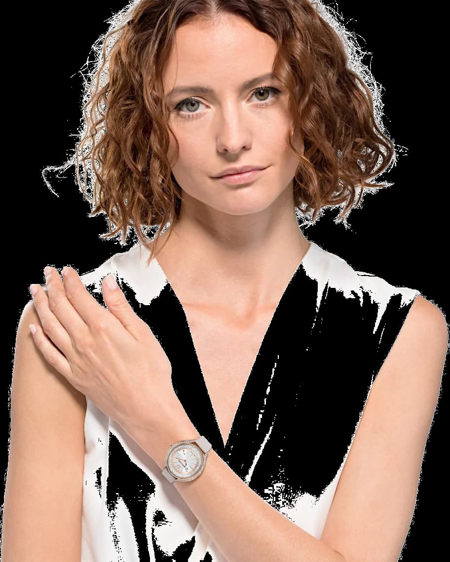 Montre Swarovski 5519450 Crystalline Aura Bracelet Cuir Beige vue 4