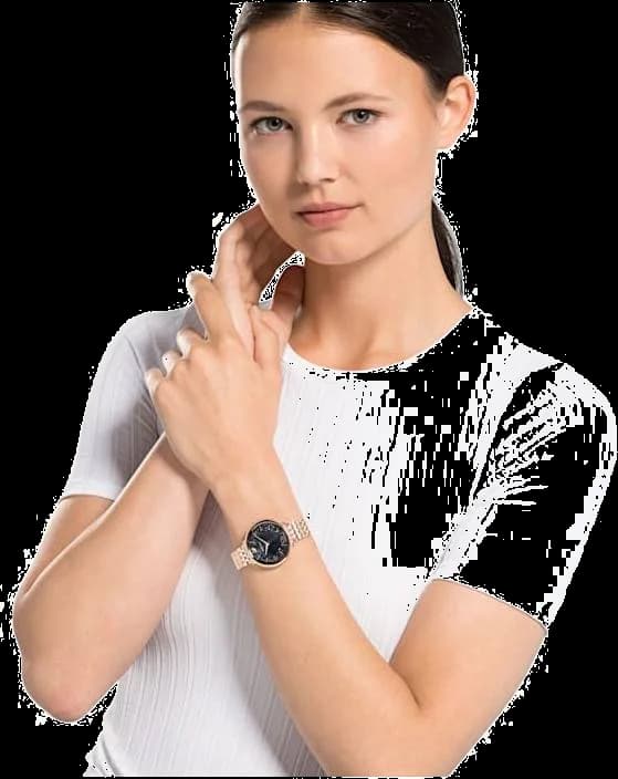 Montre Femme Swarovski Crystalline 5544587 en acier or rose vue 3