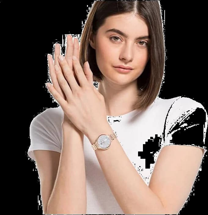 Montre Swarovski 5544590 Crystalline Chic en Acier Plaqué Or Rose vue 4