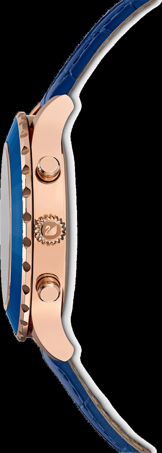 Montre Swarovski 5563480 Octea Lux Chrono Bracelet Cuir Bleu vue 3