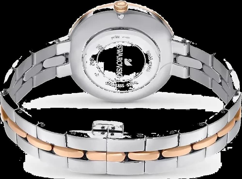 Montre Swarovski Cosmopolitan 5644081 bracelet bicolore argent et or rose vue 4