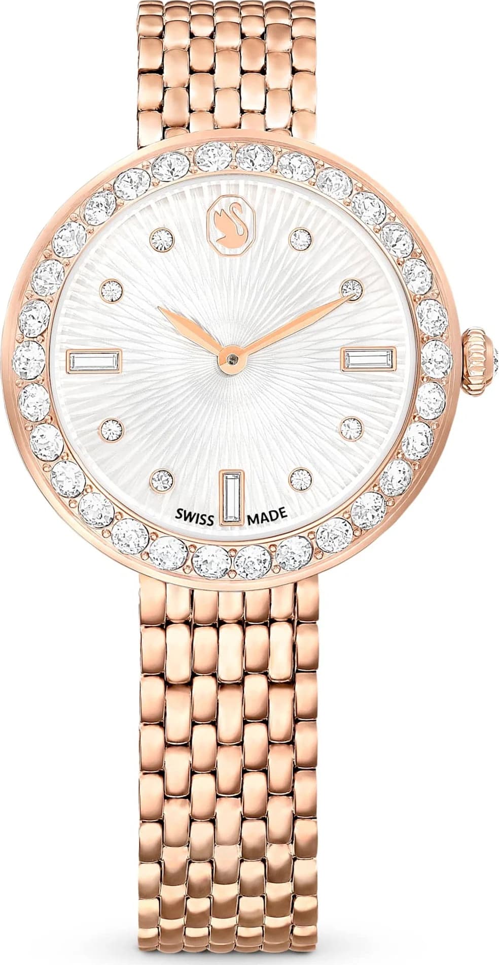 Montre Swarovski Certa 5672981 bracelet en acier inoxydable or rose boitier incrusté de cristaux