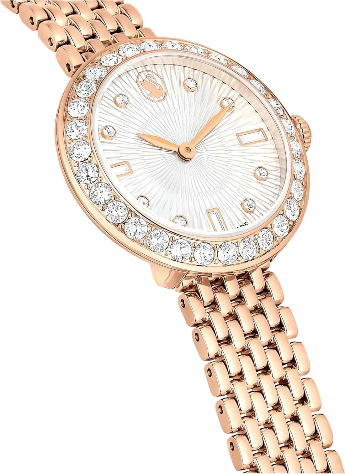 Montre Swarovski Certa 5672981 bracelet en acier inoxydable or rose boitier incrusté de cristaux vue 2