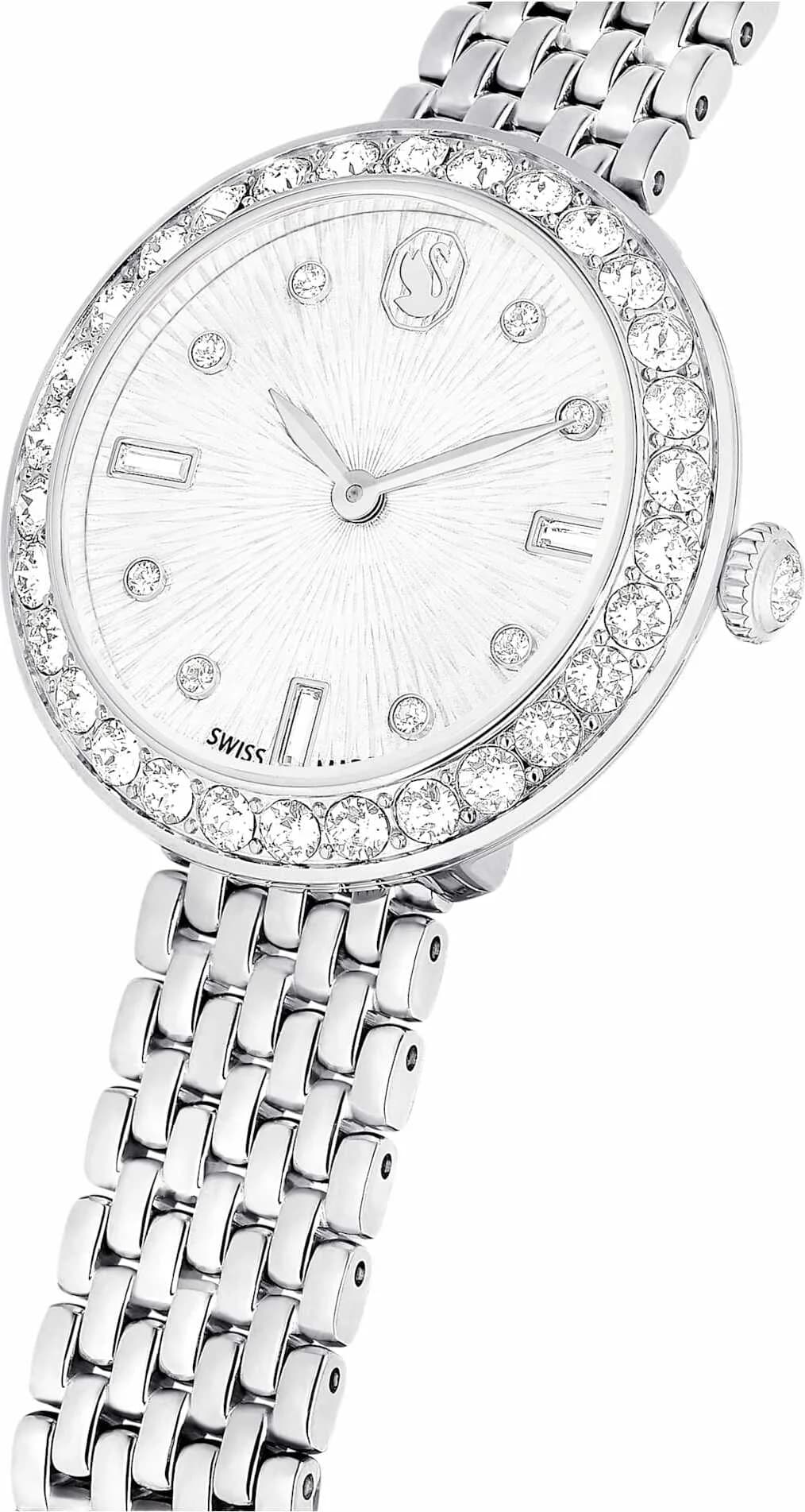 Montre Swarovski Certa 5673022 bracelet en acier inoxydable boitier incrusté de cristaux vue 2