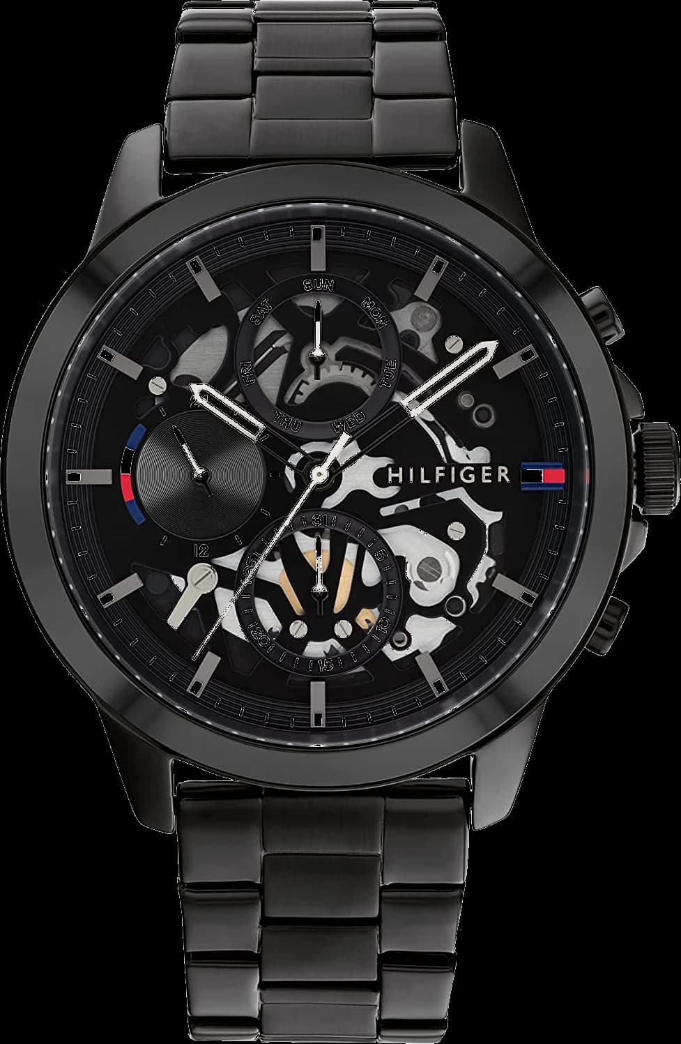 Montre Homme Tommy Hilfiger 1710478 Henry Cadran Squelette et Cuir Noir