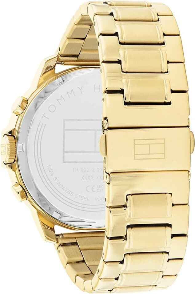 Montre Tommy Hilfiger 1710511 Luca en acier doré cadran champagne multifonctions vue 3