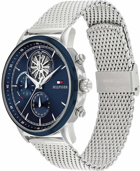 Montre Tommy Hilfiger 1710609 Stewart Cadran Bleu et Maille Milanaise vue 2
