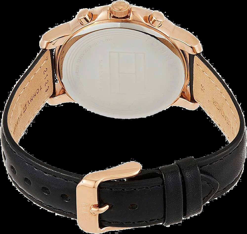 Montre Tommy Hilfiger 1781817 Bracelet Cuir Noir Classique vue 2