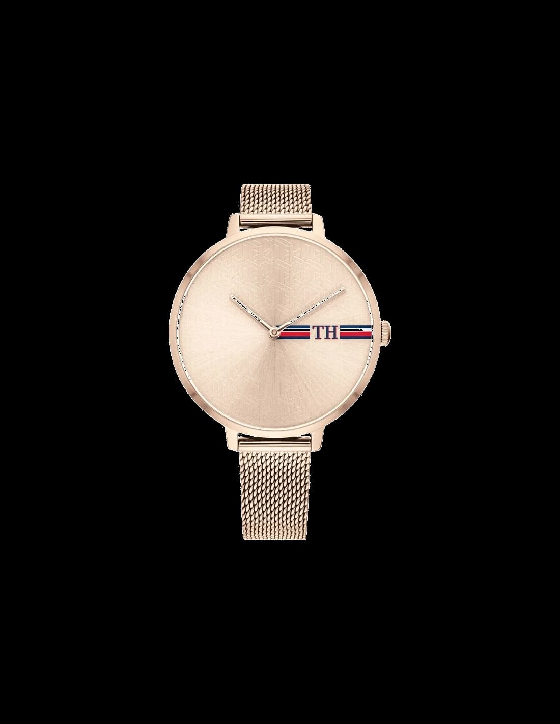 Montre Tommy Hilfiger 1782158 en acier rose doré et maille milanaise