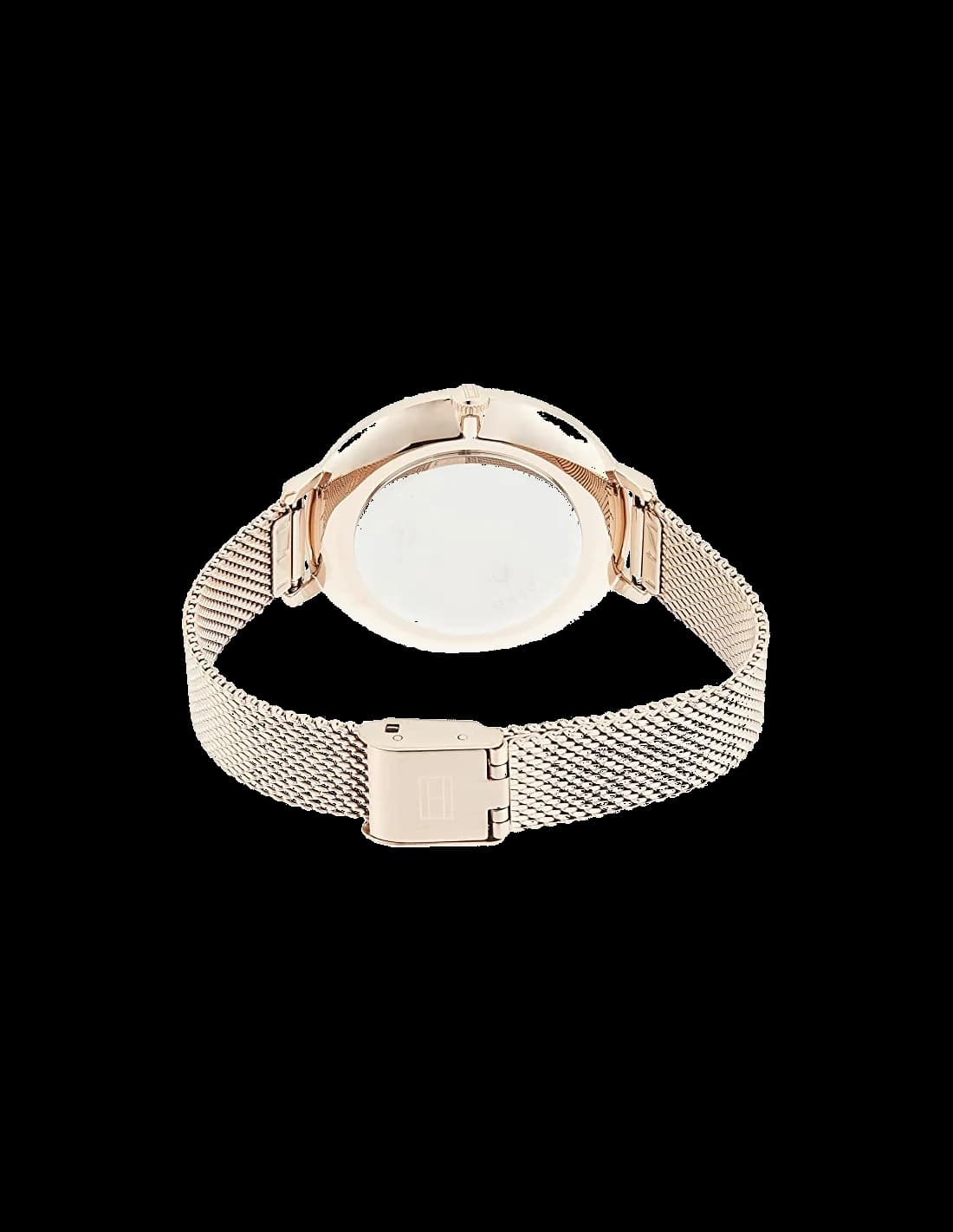 Montre Tommy Hilfiger 1782158 en acier rose doré et maille milanaise vue 3