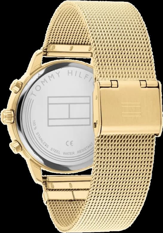 Montre Tommy Hilfiger 1782302 Blake en maille milanaise dorée vue 3