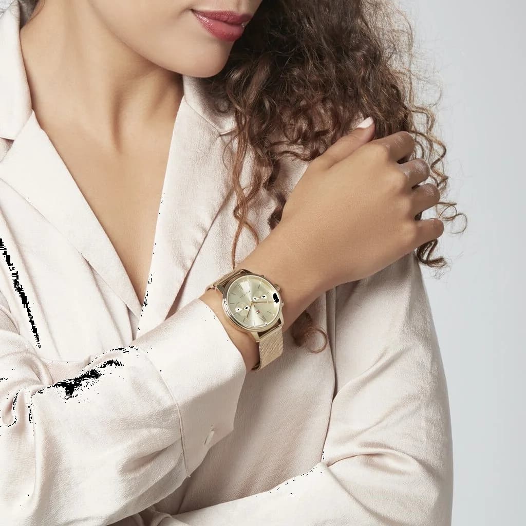 Montre Tommy Hilfiger 1782302 Blake en maille milanaise dorée vue 4