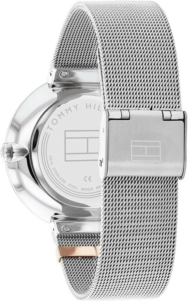 Montre Femme Tommy Hilfiger Lidia 1782537 bracelet acier maille milanaise argenté vue 3