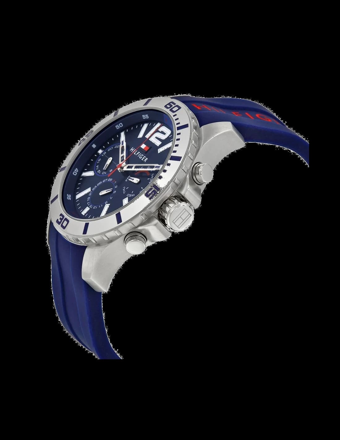 Montre Homme Tommy Hilfiger 1791142 Bracelet Silicone Bleu vue 2