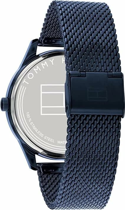 Montre Tommy Hilfiger 1791421 Acier et Maille Milanaise Bleue vue 3