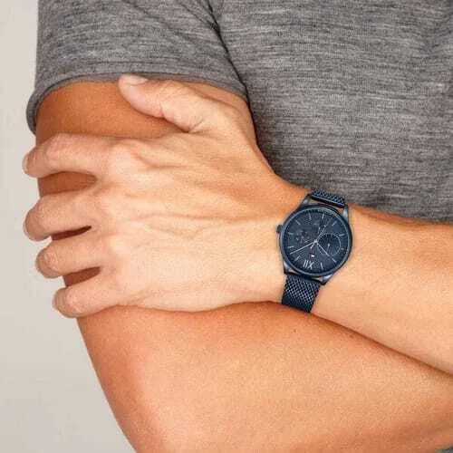 Montre Tommy Hilfiger 1791421 Acier et Maille Milanaise Bleue vue 4