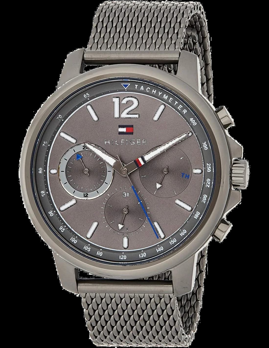 Montre Homme Tommy Hilfiger 1791530 Cadran Bleu et Bracelet Cuir Brun