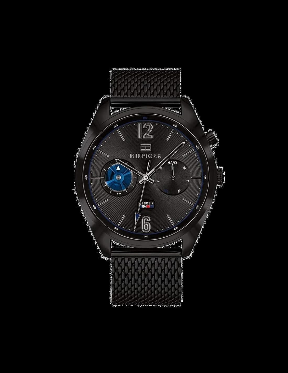 Montre Tommy Hilfiger 1791547 Deacon en Acier Noir et Maille Milanaise