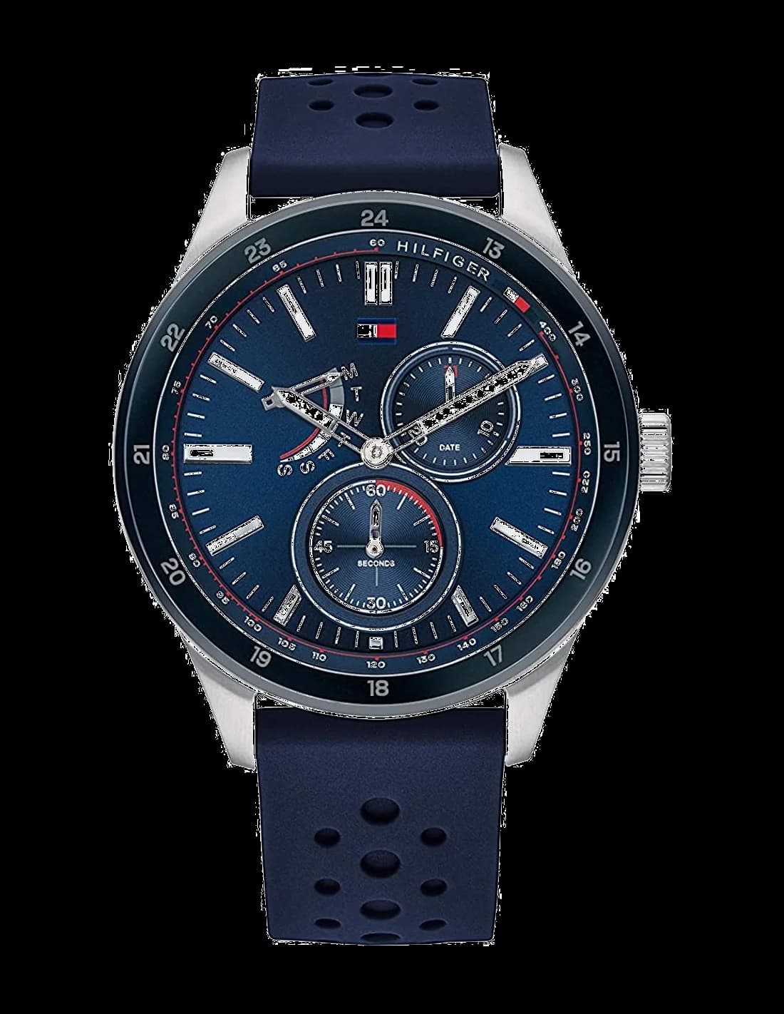 Montre Tommy Hilfiger 1791635 Austin Cadran Bleu et Bracelet Cuir Brun