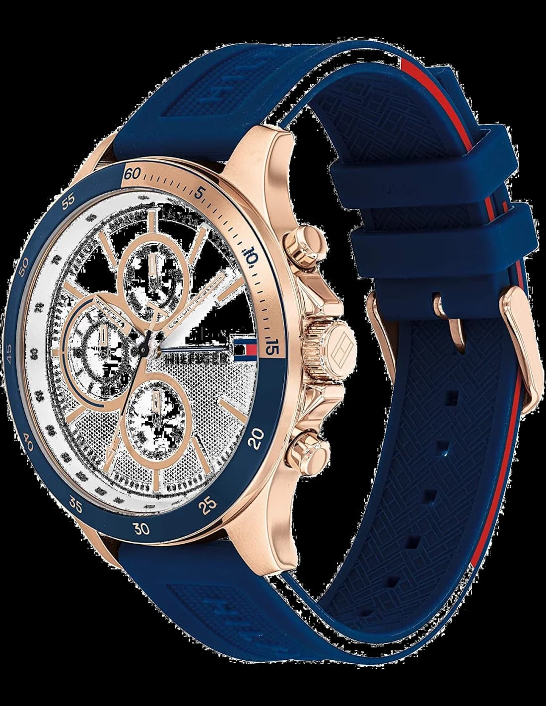 Montre Homme Tommy Hilfiger 1791778 Bank en silicone bleu vue 2