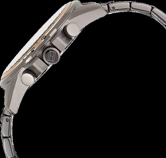 Montre Tommy Hilfiger 1791790 en Acier avec Cadran Gris et Bracelet Noir vue 2