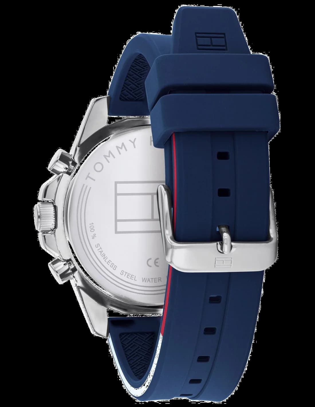Montre Tommy Hilfiger 1791791 en silicone bleu et boîtier 45 mm vue 3