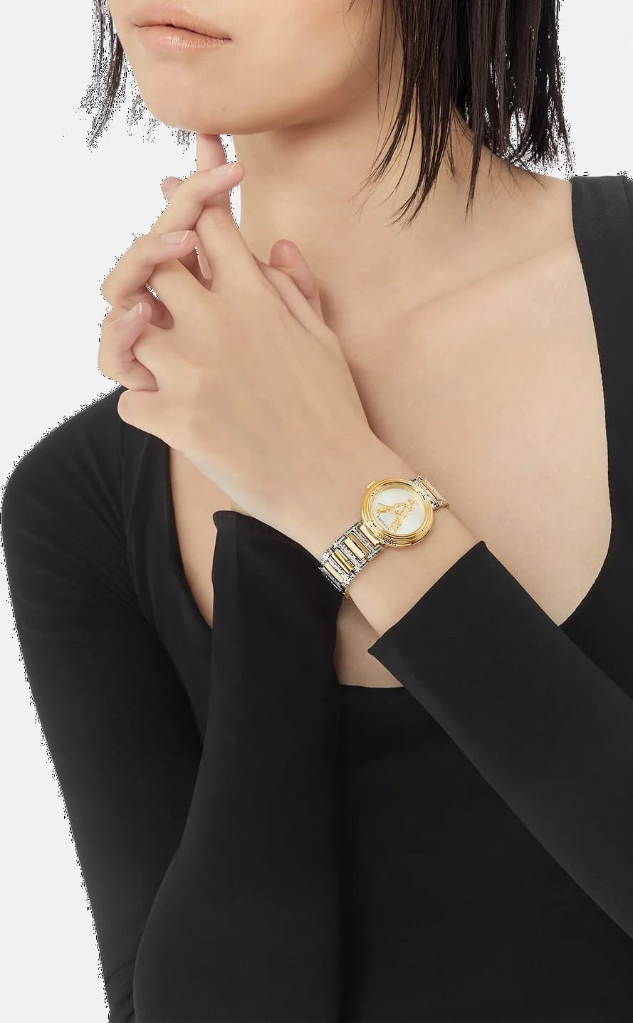 Montre Versace VET300721 Virtus Mini Acier Bicolore vue 4