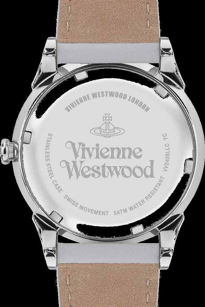 Montres Femme Vivienne Westwood Seymour VV240SLLC bracelet en cuir cadran blanc vue 4