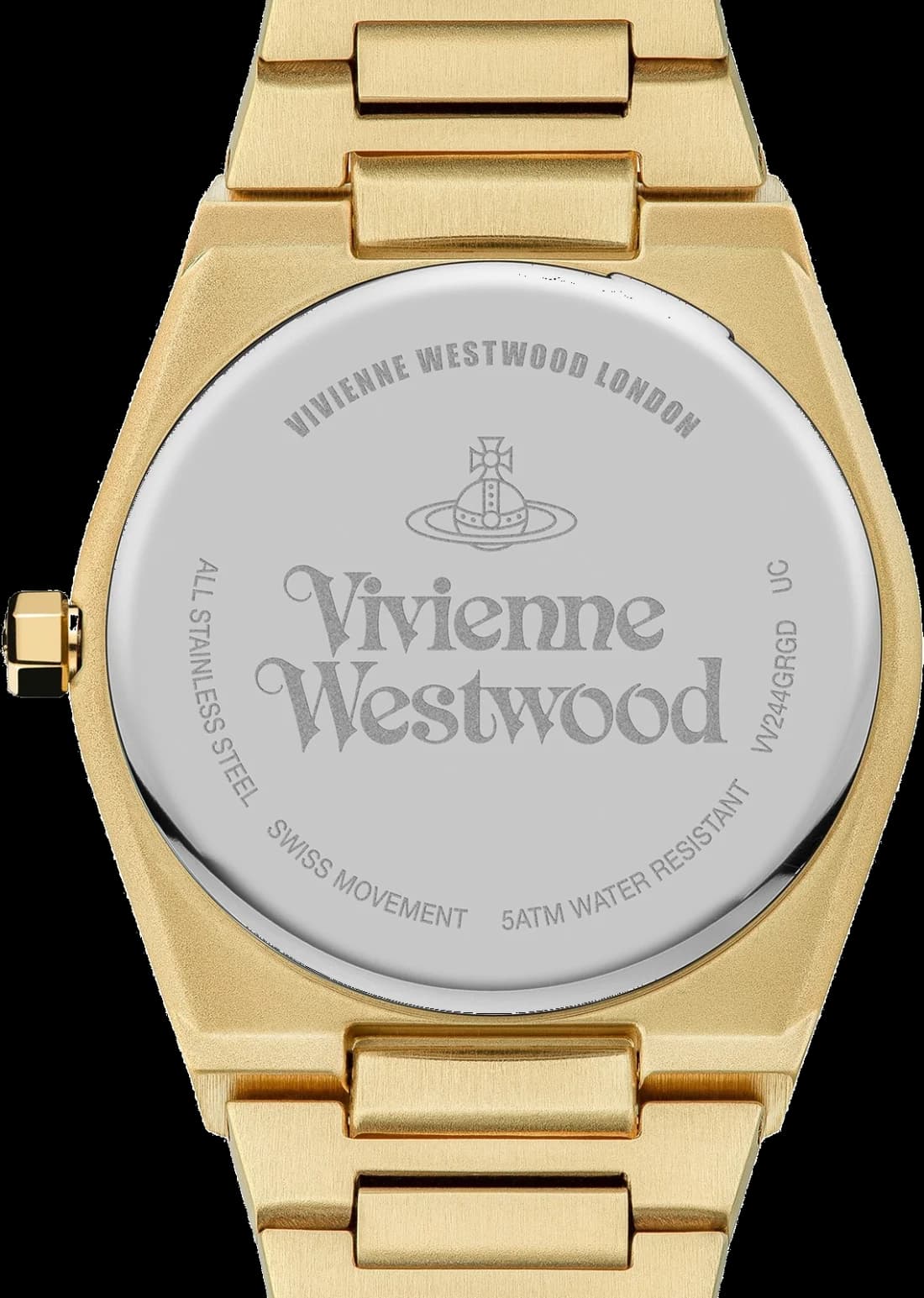 Montre Femme Vivienne Westwood Limehouse VV244GRGD bracelet doré en acier cadran vert vue 4