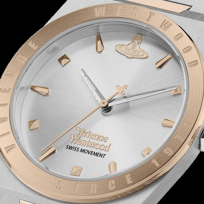 Montre Femme Vivienne Westwood Charterhouse VV244SLSR bracelet bicolore en acier cadran argenté vue 4
