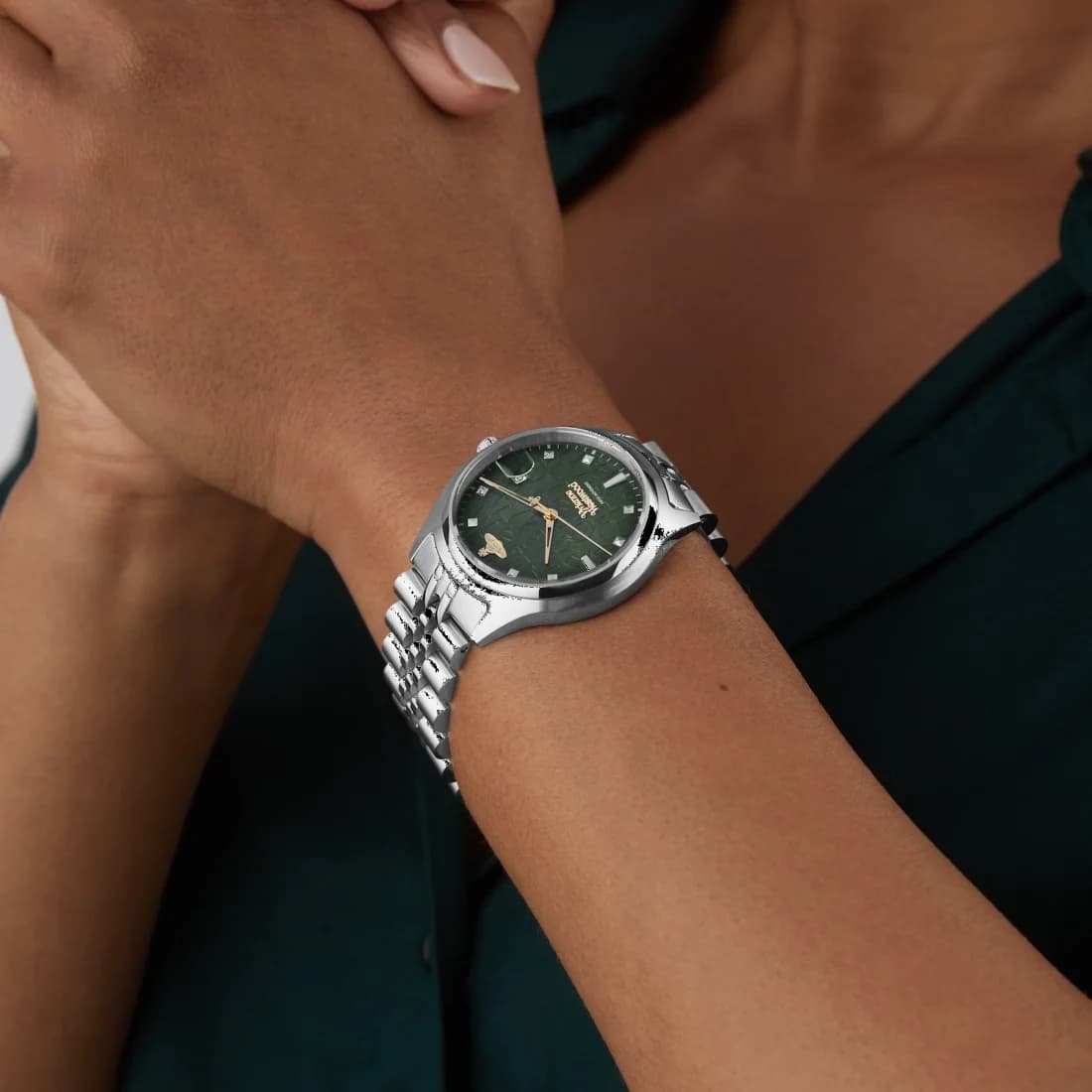 Montre Vivienne Westwood VV261GRSL Bracelet Acier et Cadran Vert Profond vue 6