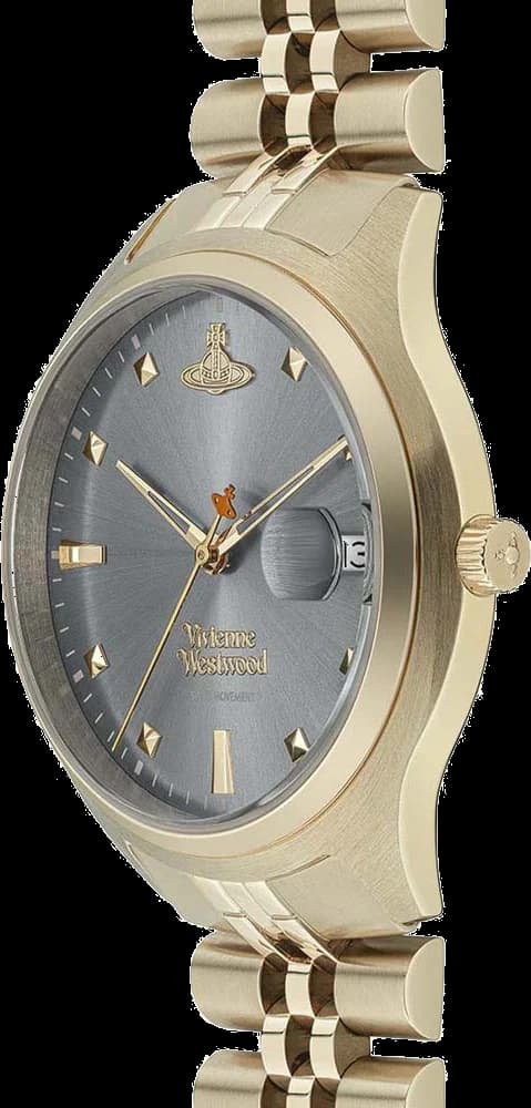 Montre Femme Vivienne Westwood Camberwell VV261GYGD bracelet doré en acier cadran gris vue 4
