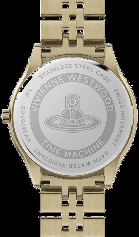 Montre Femme Vivienne Westwood Camberwell VV261GYGD bracelet doré en acier cadran gris vue 5