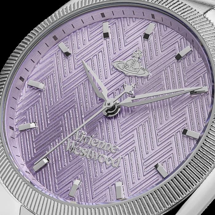 Montre Femme Vivienne Westwood The Mews VV281PPSL bracelet argent en acier cadran violet vue 4